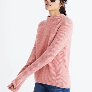 Madewell Northfield Mockneck Sweater, pink - Size Small